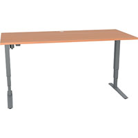 conset 501-43 electric height adjustable desk 1500 x 800mm beech/silver