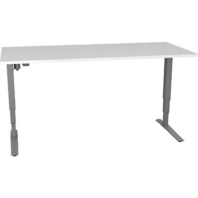 Image for CONSET 501-43 ELECTRIC HEIGHT ADJUSTABLE DESK 1500 X 800MM WHITE/SILVER from Aztec Office National