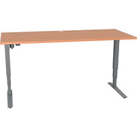 conset 501-43 electric height adjustable desk 1800 x 800mm beech/silver