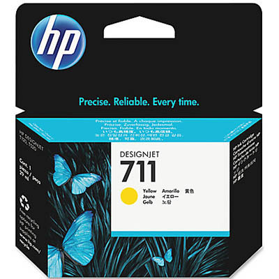 Image for HP CZ132A 711 INK CARTRIDGE YELLOW from Emerald Office Supplies Office National