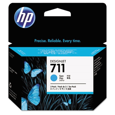 Image for HP CZ134A 711 INK CARTRIDGE CYAN PACK 3 from Aztec Office National Melbourne