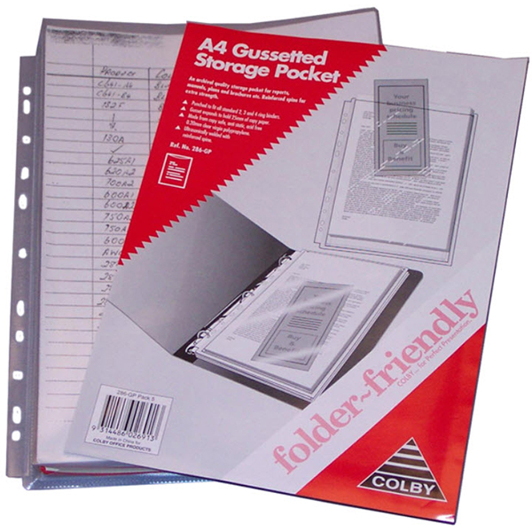 Image for COLBY FOLDER FRIENDLY POCKET A4 CLEAR PACK 5 from Office National Whyalla