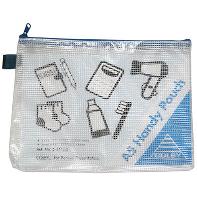 Image for COLBY HANDY POUCH PENCIL CASE ZIP CLOSURE A5 BLUE from Surry Office National