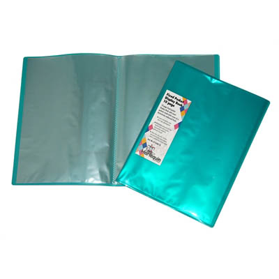 Image for HARLEQUIN DISPLAY BOOK INSERT COVER NON-REFILLABLE 10 POCKET A4 GREEN from Pirie Office National