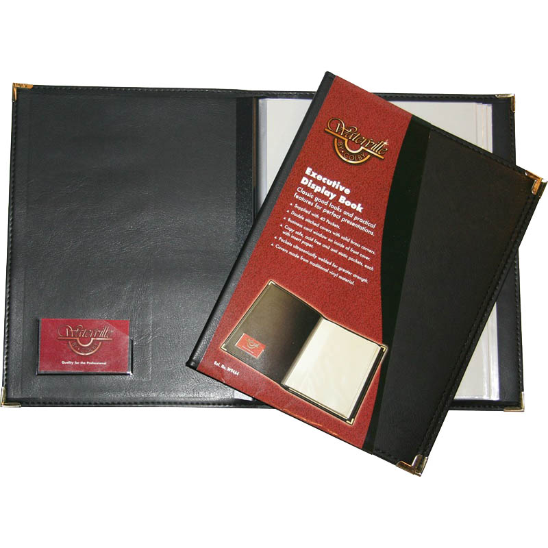 Black 12 Letter-Size Sleeves Cardinal 50132 ShowFile Display Book w/Custom Cover Pocket 