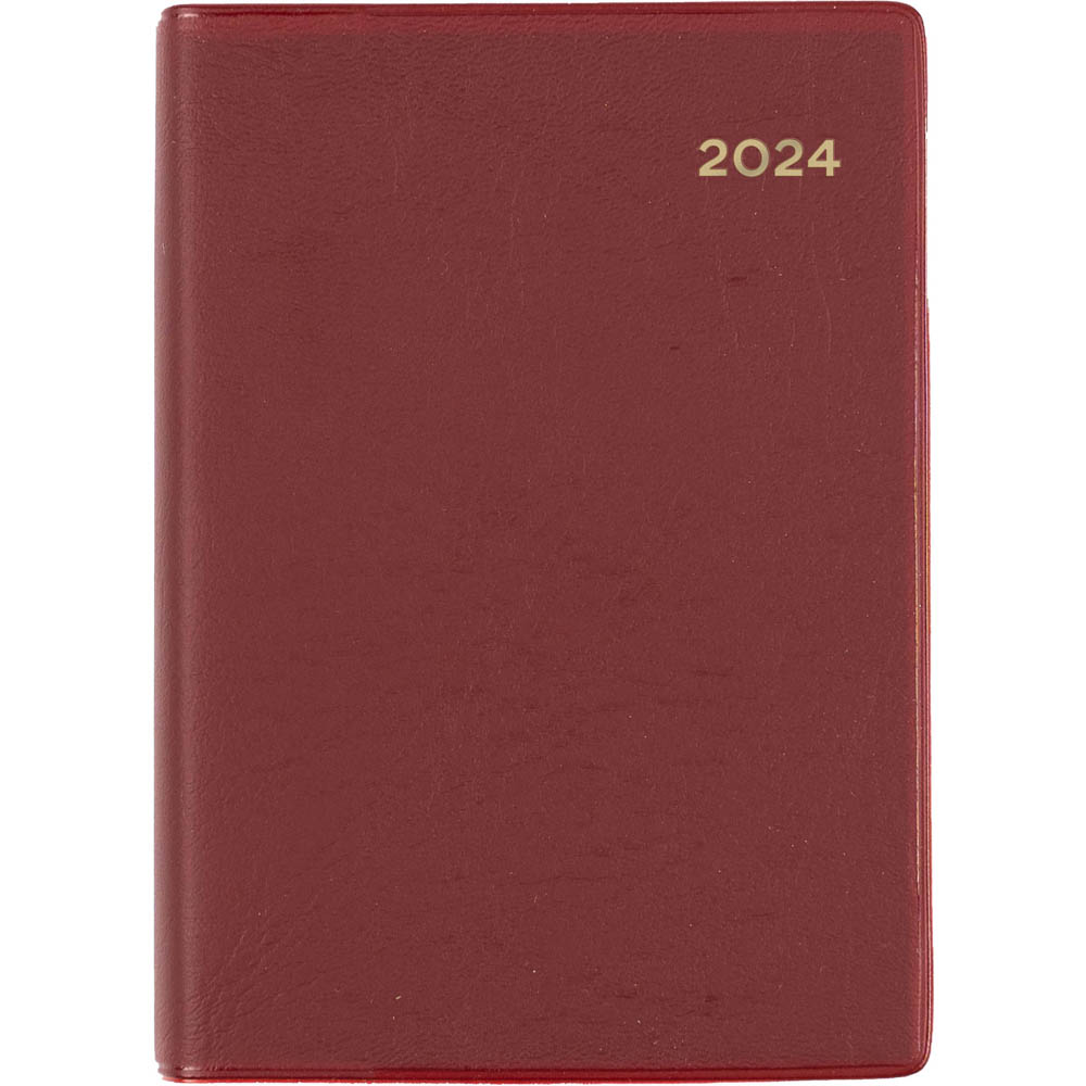 Image for COLLINS BELMONT POCKET 137.V78 DIARY A7 BURGUNDY from Ezi Office National Tweed