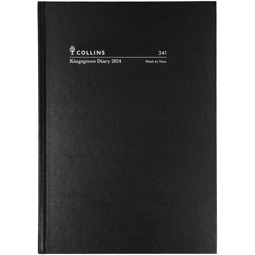 Image for COLLINS KINGSGROVE 341.P99 DIARY WEEK TO VIEW A4 BLACK from Office National Sydney Stationery