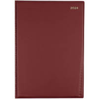 collins belmont desk 347.v78 diary week to view a4 burgundy