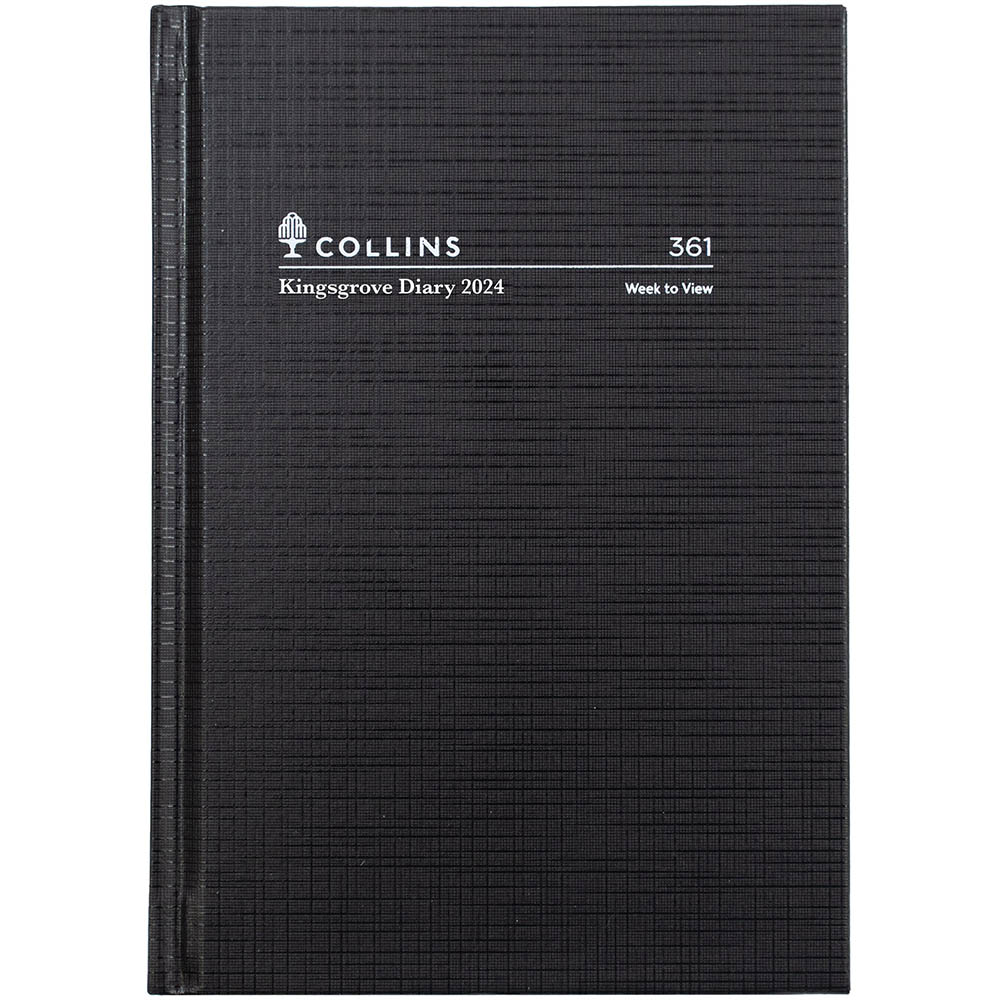 Image for COLLINS KINGSGROVE 361.P99 DIARY WEEK TO VIEW A6 BLACK from Office National Sydney Stationery