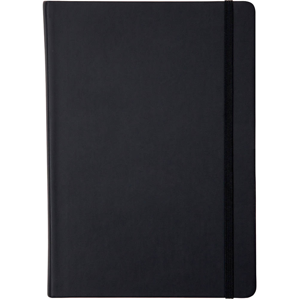 Image for COLLINS LEGACY NOTEBOOK RULED 240 PAGE EXPANDABLE INNER POCKET A5 BLACK from Surry Office National