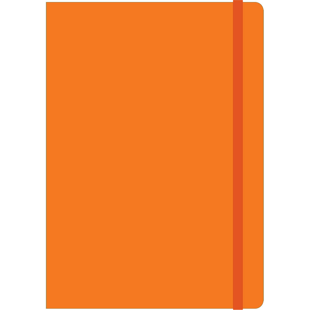 Image for COLLINS LEGACY NOTEBOOK RULED 240 PAGE EXPANDABLE INNER POCKET A5 ORANGE from Angletons Office National