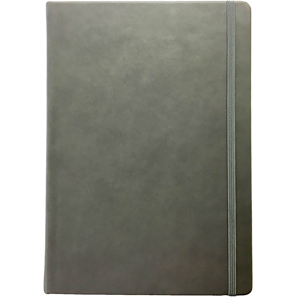 Image for COLLINS LEGACY NOTEBOOK RULED 240 PAGE EXPANDABLE INNER POCKET A5 GREY from PaperChase Office National