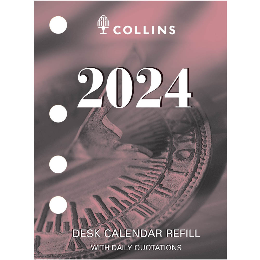 Image for COLLINS DESK CALENDAR DCRS REFILL DAY TO PAGE SIDE PUNCH from Surry Office National