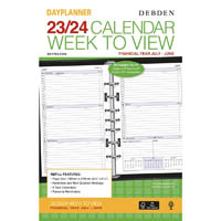 debden dayplanner dk1760 desk edition financial year diary refill week to view 216 x 140mm white