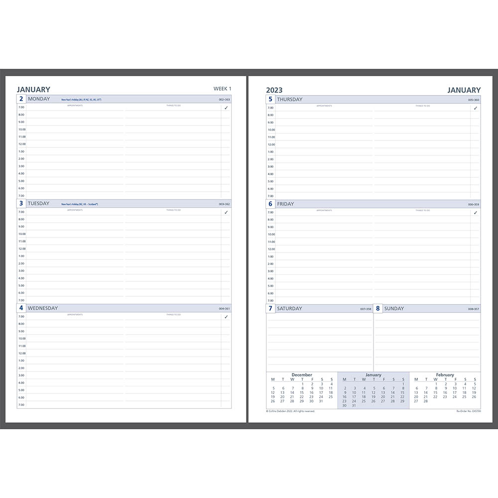 Image for DEBDEN DAYPLANNER 819363 EXECUTIVE EDITION REFILL WEEK TO VIEW from PaperChase Office National