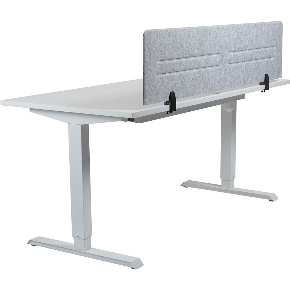 Image for HEDJ ABOVE PET DESK MOUNTED SCREEN 1400 X 340MM LIGHT GREY from Pirie Office National
