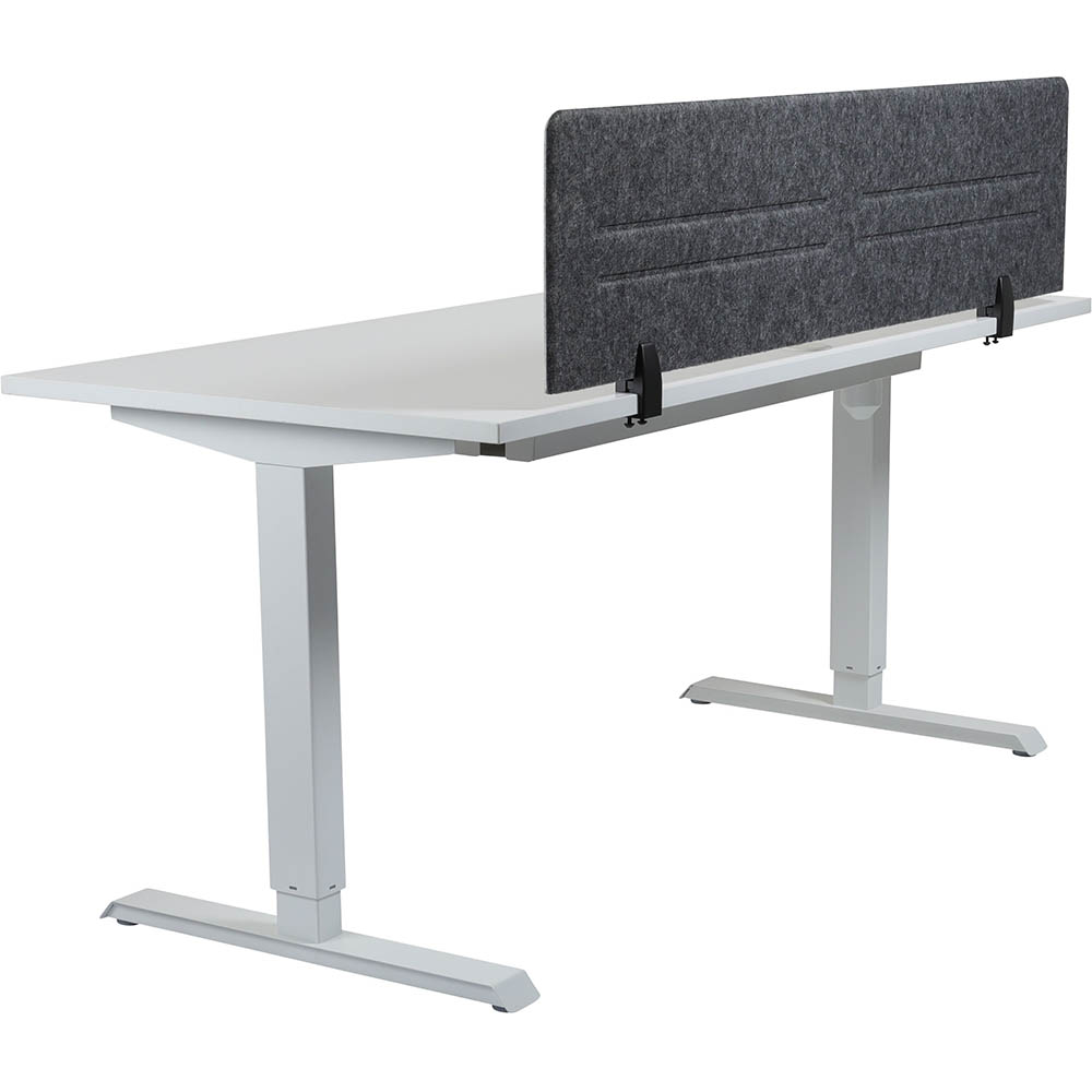 Image for HEDJ ABOVE PET DESK MOUNTED SCREEN 1400 X 340MM CHARCOAL from Office National