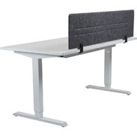 hedj above pet desk mounted screen 1400 x 340mm charcoal