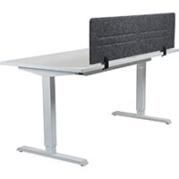 hedj above pet desk mounted screen 1400 x 340mm charcoal / light grey