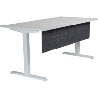 hedj below pet desk mounted screen 1400 x 340mm charcoal / light grey