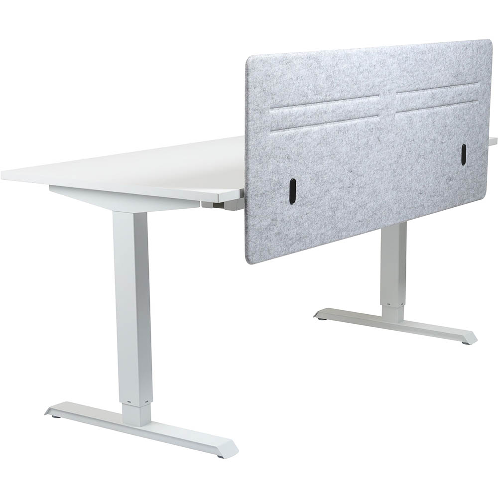 Image for HEDJ FRONT PET DESK MOUNTED SCREEN 1400 X 500MM LIGHT GREY from Paul John Office National