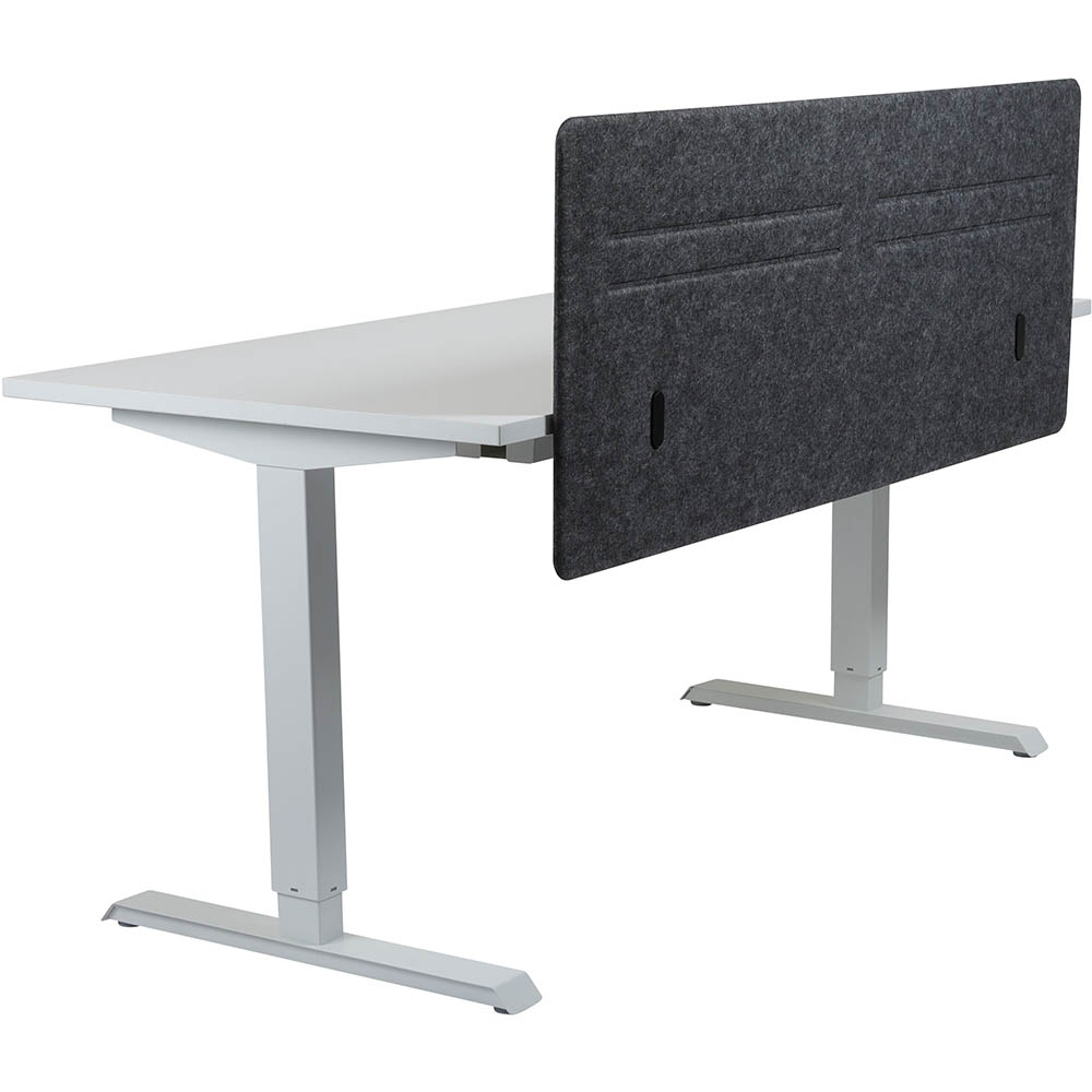 Image for HEDJ FRONT PET DESK MOUNTED SCREEN 1400 X 500MM CHARCOAL / LIGHT GREY from Aatec Office National