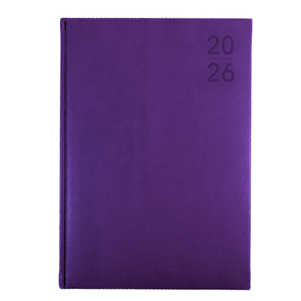 Image for DEBDEN SILHOUETTE S4100.P55 DIARY DAY TO PAGE A4 PURPLE from Office National Sydney Stationery