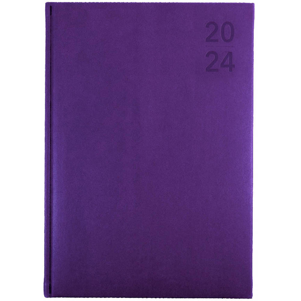 Image for DEBDEN SILHOUETTE S4100.P55 DIARY DAY TO PAGE A4 PURPLE from Emerald Office Supplies Office National