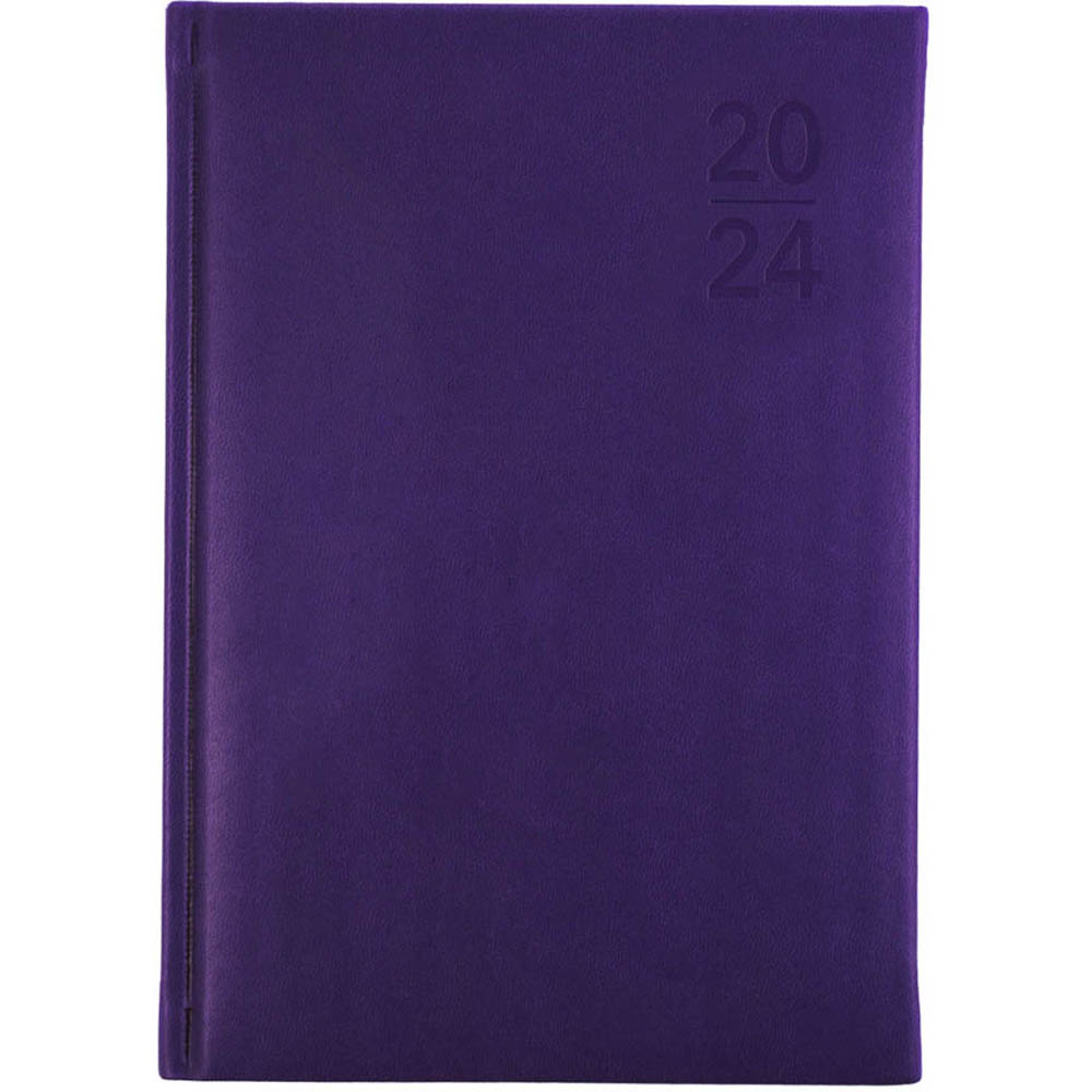Image for DEBDEN SILHOUETTE S5700.P55 DIARY WEEK TO VIEW A5 PURPLE from Office National Sydney Stationery