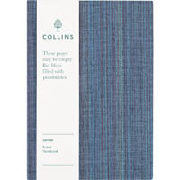 collins sense notebook ruled 192 page a5 blue