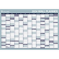 collins year planner wp900d laminated roll up 686 x 990mm