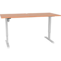 conset 501-33 electric height adjustable desk 1800 x 800mm beech/white
