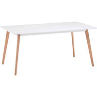 dal acti rectangle table 1600 x 900mm oak/white