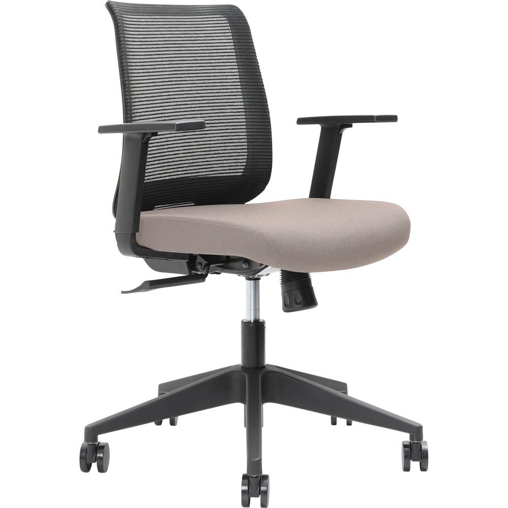 Image for BRINDIS TASK CHAIR LOW MESH BACK NYLON BASE ARMS PETAL from Office National Sydney Stationery