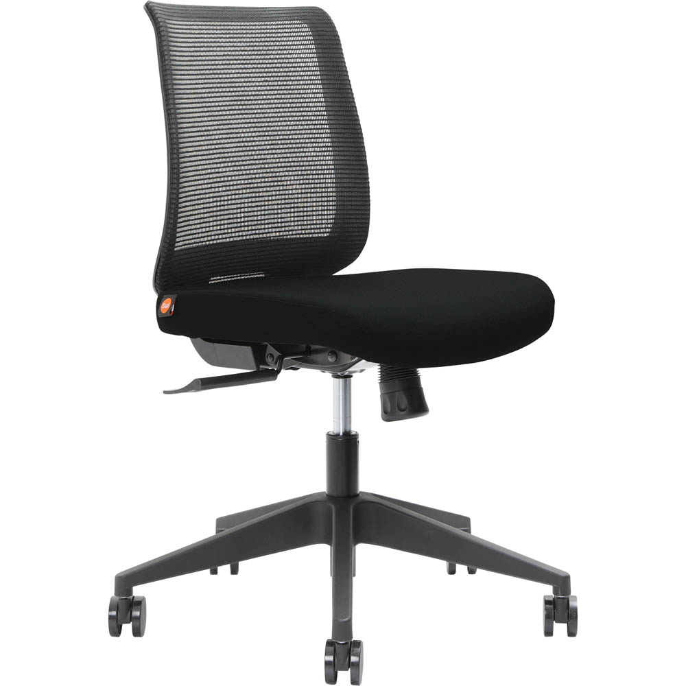 Image for BRINDIS TASK CHAIR LOW MESH BACK NYLON BASE ONYX from Office National Sydney Stationery