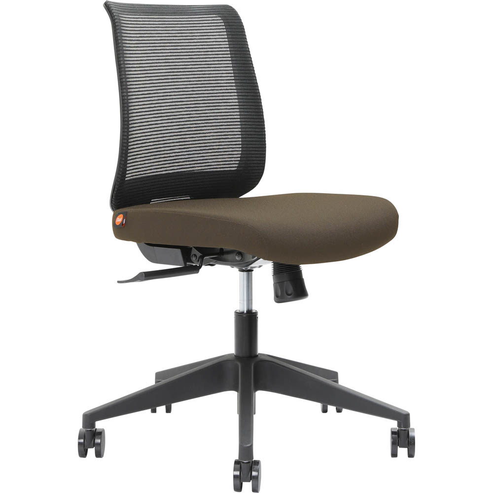 Image for BRINDIS TASK CHAIR LOW MESH BACK NYLON BASE CHOCOLATE from Office National Sydney Stationery