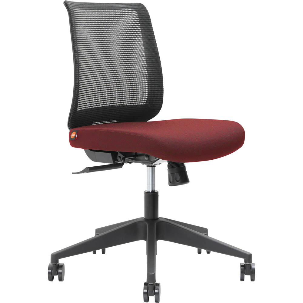 Image for BRINDIS TASK CHAIR LOW MESH BACK NYLON BASE POMEGRANITE from Pirie Office National