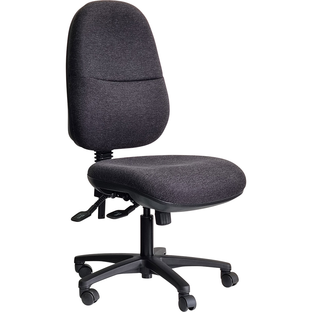 Image for DAL ERGO BC TASK CHAIR HIGH BACK 3-LEVER BLACK NYLON BASE GRAVITY FABRIC ONYX from Office National