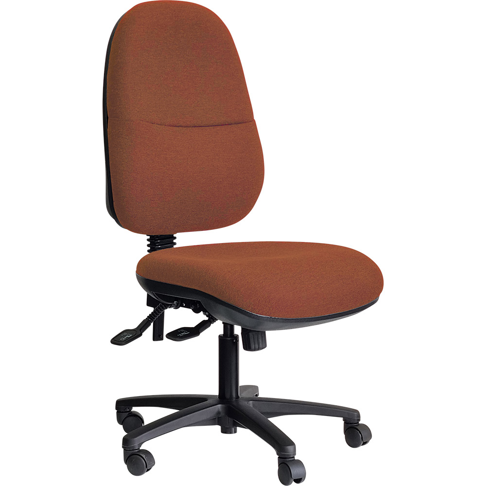 Image for DAL ERGO BC TASK CHAIR HIGH BACK 3-LEVER BLACK NYLON BASE GRAVITY FABRIC BRICK from Office National