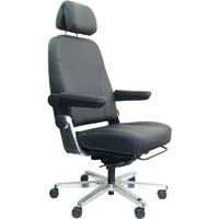dal hd controlmaster elite 180 chair seat slide adjustable arms and headrest aluminium base leather black