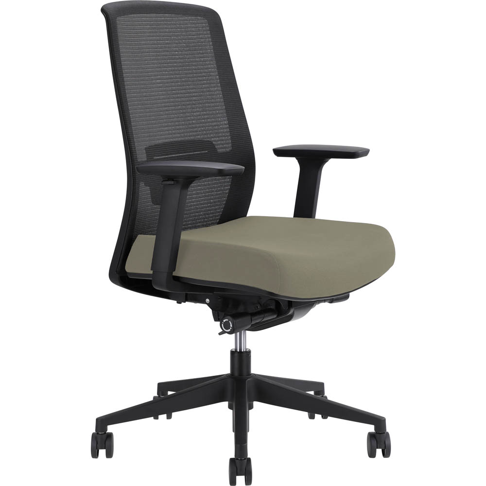 Image for JIRRA SIDE CONTROL SYNCHRO HIGH MESH BACK ARMS BLACK BACK DRIFTWOOD SEAT from Coleman's Office National