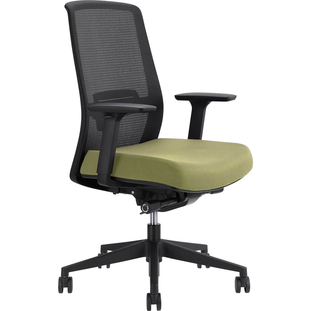 Image for JIRRA SIDE CONTROL SYNCHRO HIGH MESH BACK ARMS BLACK BACK APPLE SEAT from Emerald Office Supplies Office National