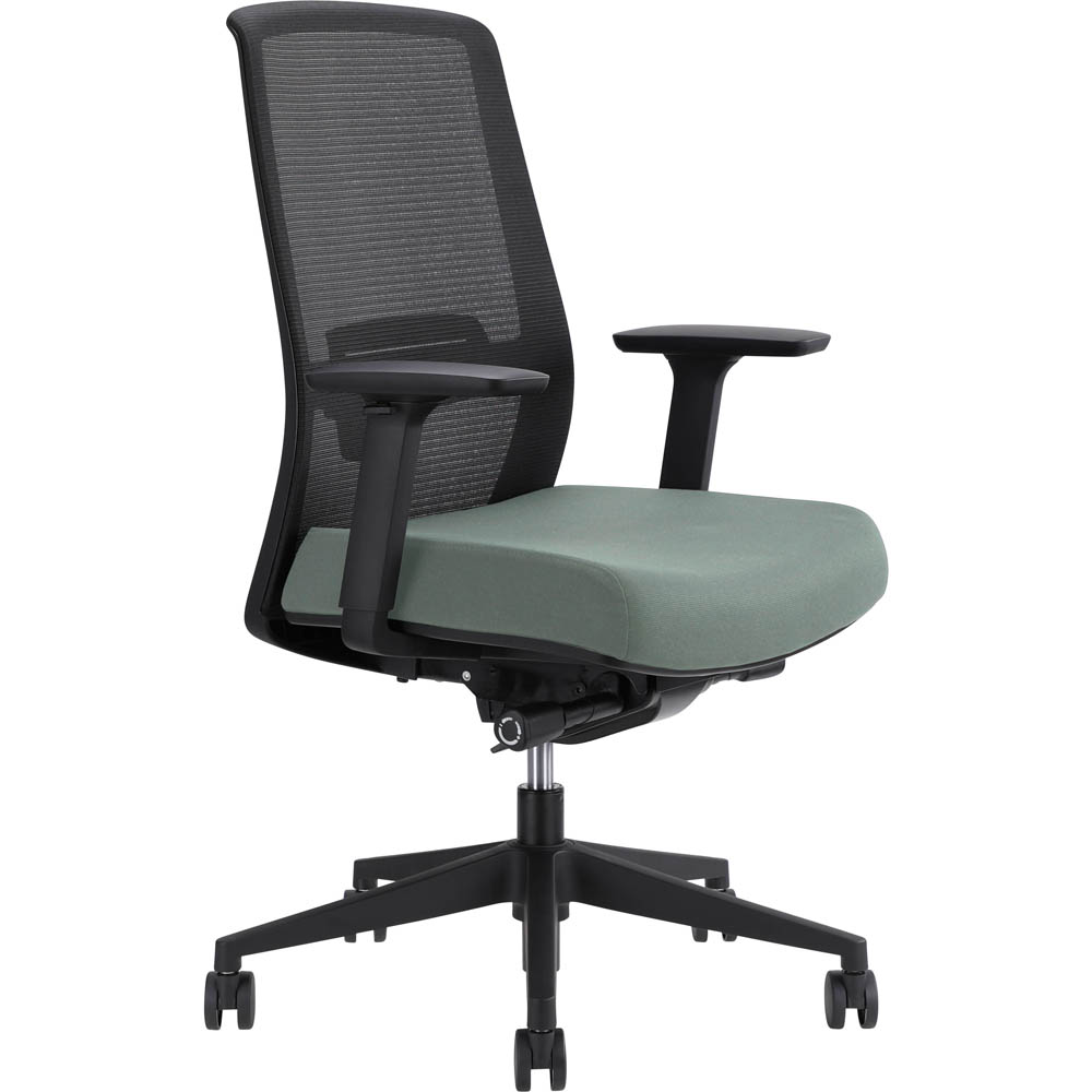 Image for JIRRA SIDE CONTROL SYNCHRO HIGH MESH BACK ARMS BLACK BACK CLOUD SEAT from Office National Perth CBD