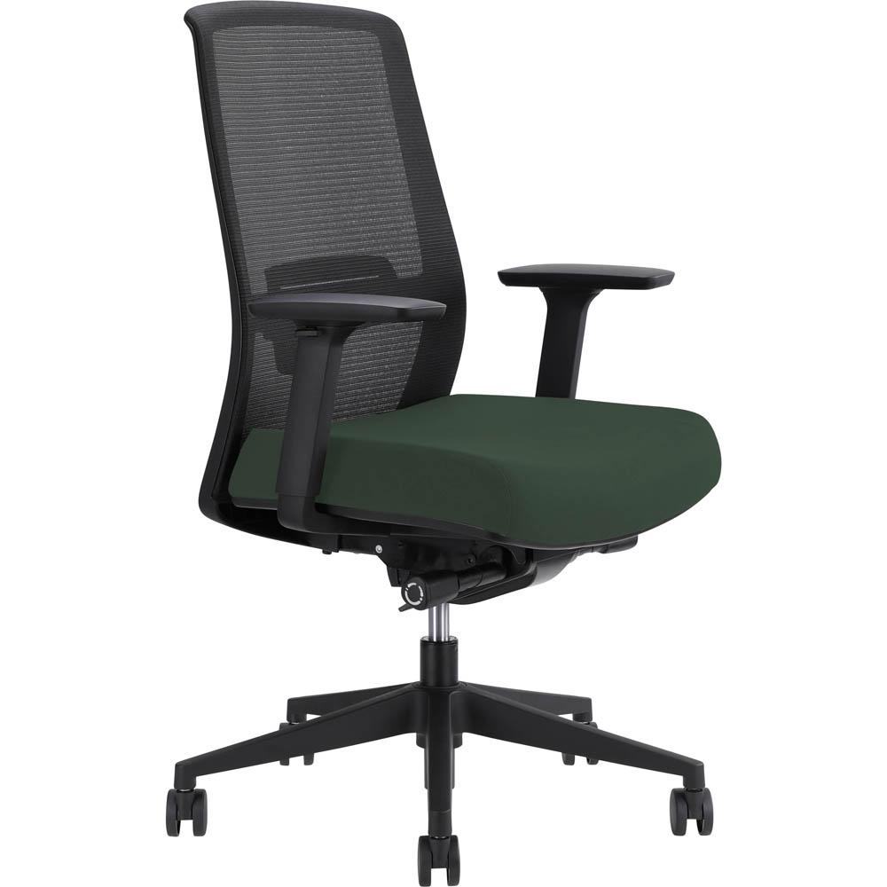 Image for JIRRA SIDE CONTROL SYNCHRO HIGH MESH BACK ARMS BLACK BACK FOREST SEAT from Angletons Office National