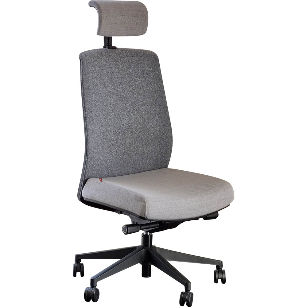 Image for JIRRA SIDE CONTROL SYNCHRO HIGH MESH BACK HEADREST GREY from Office National Capalaba