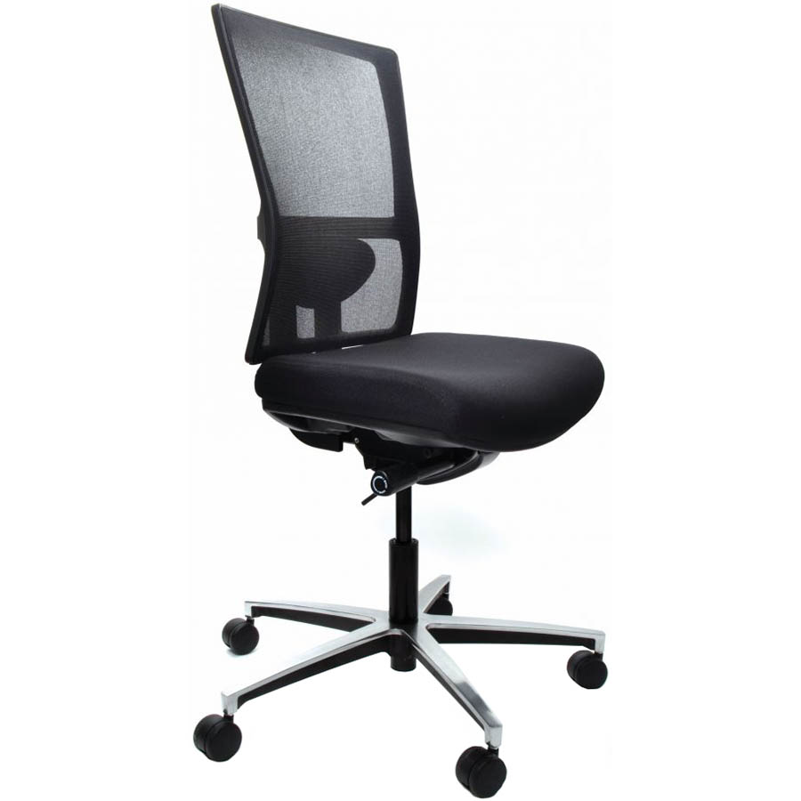 Image for DAL KODA CHAIR HIGH MESH BACK AND SLIDING SEAT POLISHED ALUMINIUM BASE BLACK from Officebarn Office National