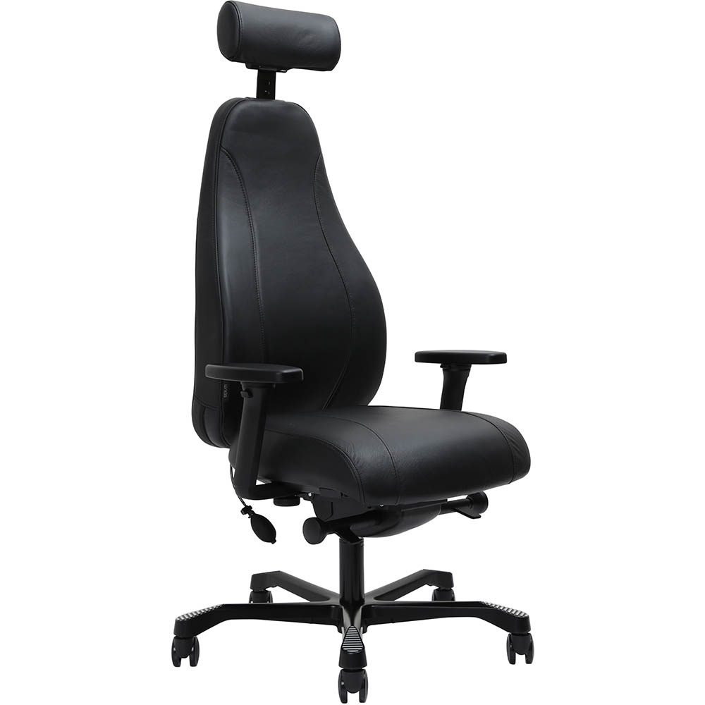 Image for SERATI SUPPORT HIGH BACK CHAIR PRO-CONTROL SYNCHRO 3-D HEADREST ADJUSTABLE ARMREST BLACK ALUMINIUM BASE FOOTPLATES NEO BLACK LE from Aztec Office National Melbourne