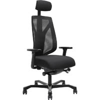 serati high mesh back chair pro-control synchro 2-d headrest adjustable armrests black aluminium base polished footplates gabri