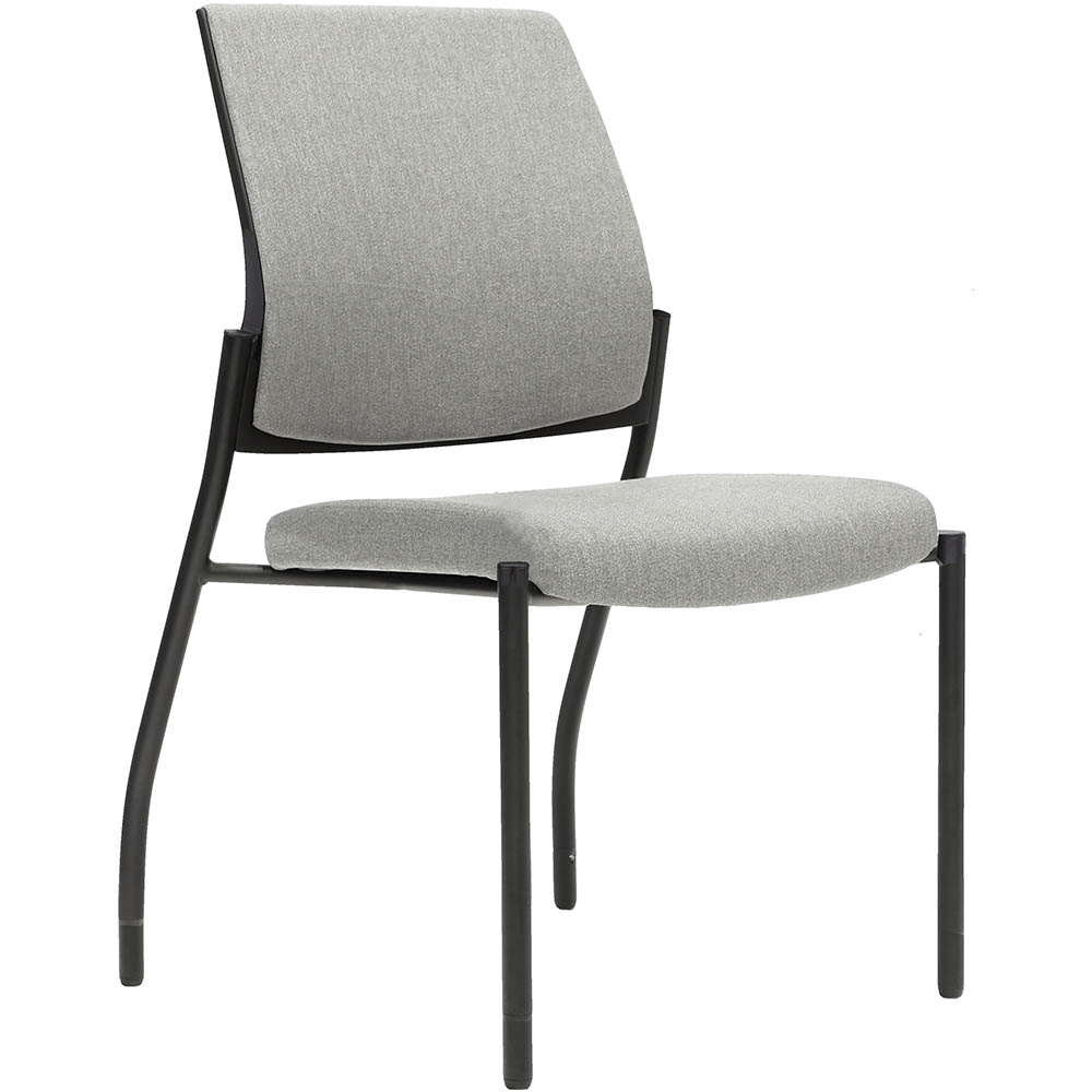Image for URBIN 4 LEG CHAIR CASTORS BLACK FRAME ICE SEAT AND INNER BACK from Office National Sydney Stationery