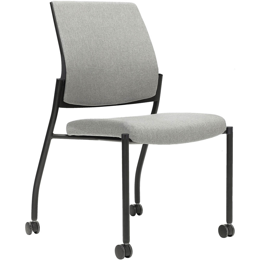 Image for URBIN 4 LEG CHAIR GLIDES BLACK FRAME ICE SEAT AND INNER BACK from Chris Humphrey Office National
